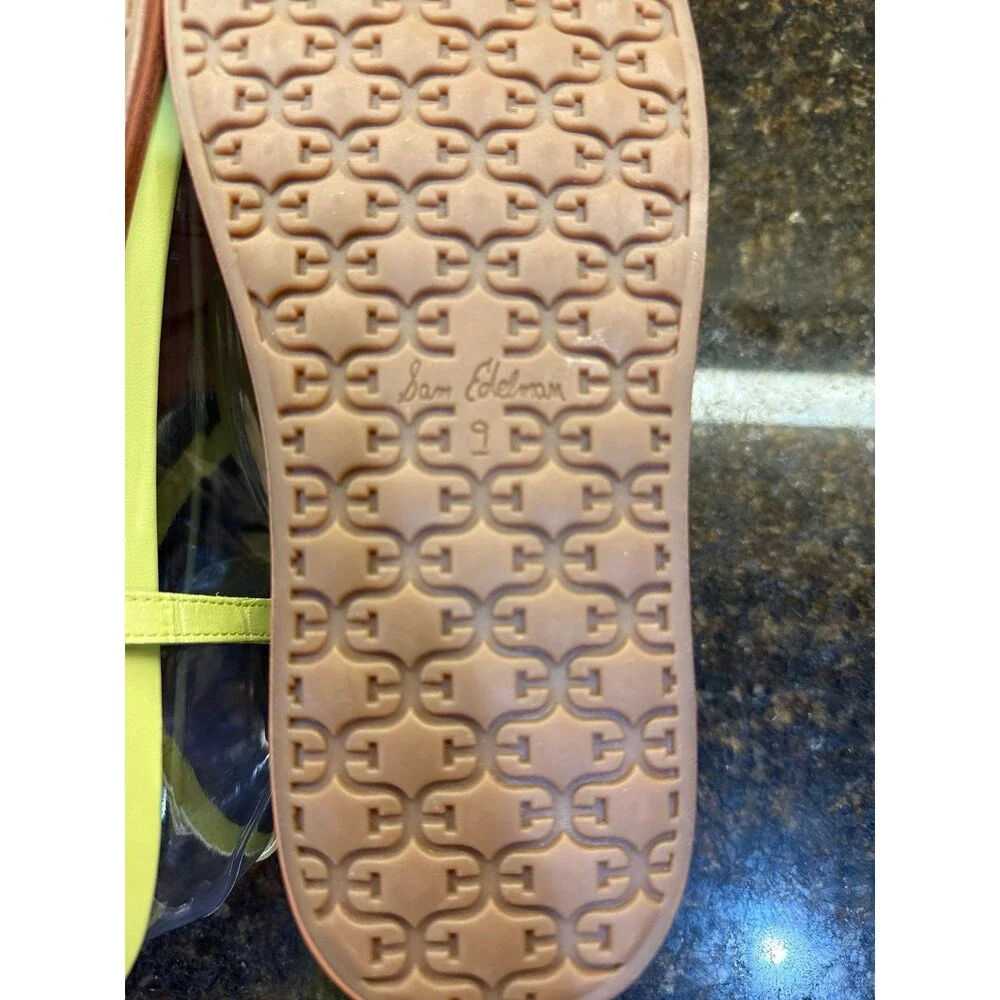 Sam Edelman Naomi Thing Sandal Lime Croc Size 9 NEW